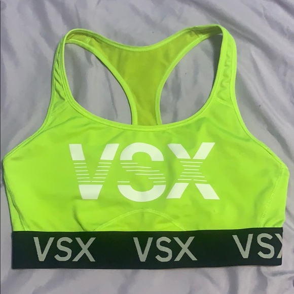 neon colored sports bra